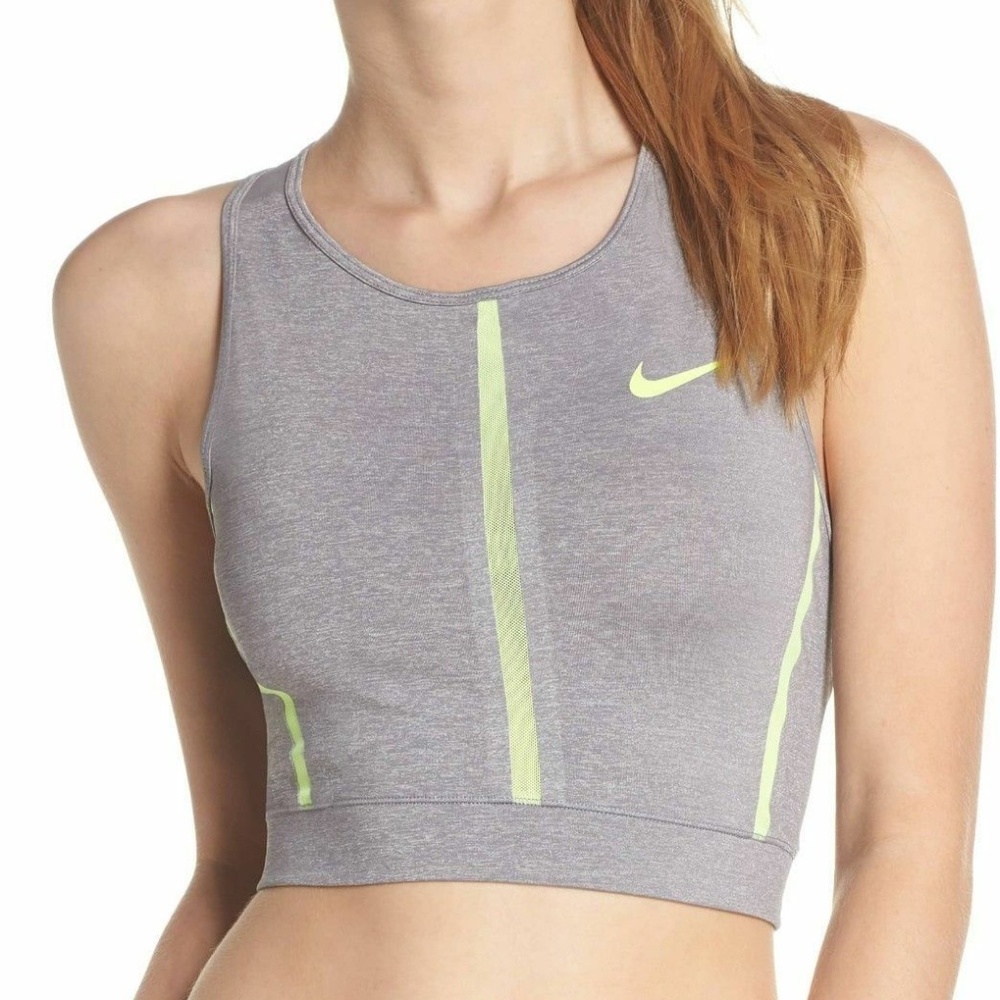 NIKE PRO HYPERCOOL MESH TANK TOP GUNSMOKE HEATHER